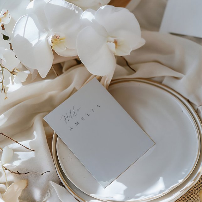 Light Slate Blue Flat Blank Table Guest Place Card (Light Slate Blue Flat Blank Table Guest Place Card)