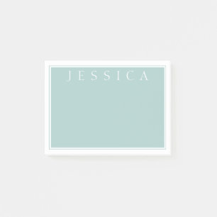 Light Slate Blue Grey Your Name Post-it Notes