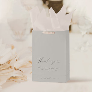 Light Slate Blue Wedding Guest Thank You  Medium Gift Bag
