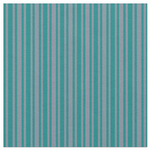 Light Slate Grey and Teal Stripes Pattern Fabric
