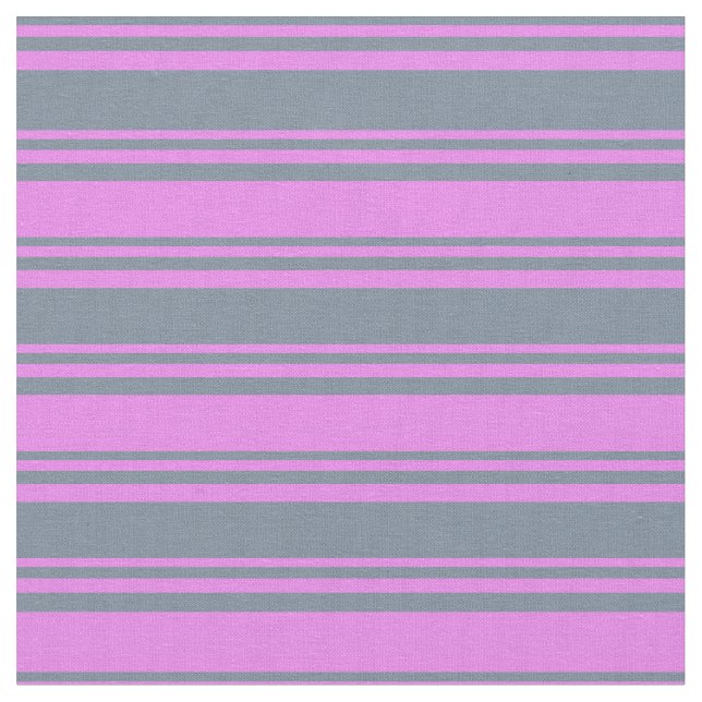Light Slate Grey and Violet Lined Pattern Fabric (Close Up)