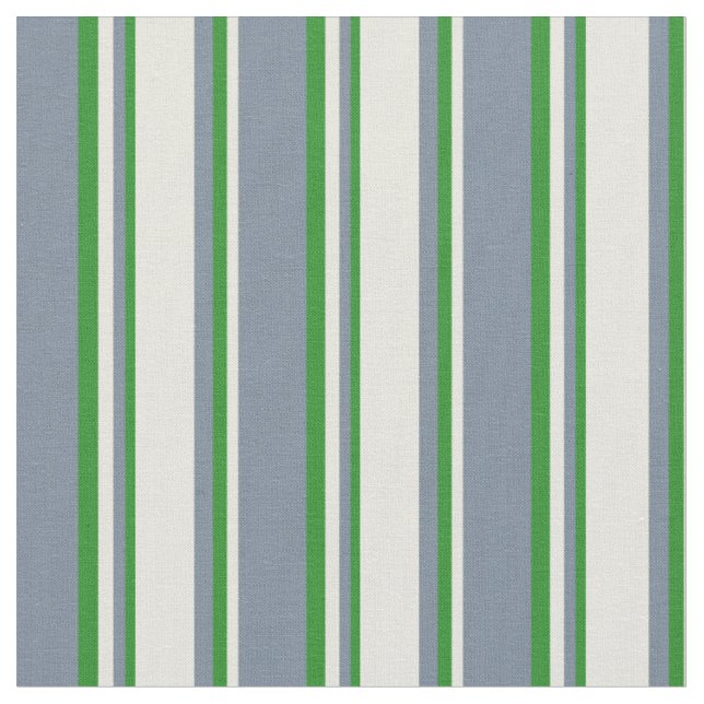 Light Slate Grey, Beige, and Forest Green Coloured Fabric (Close Up)