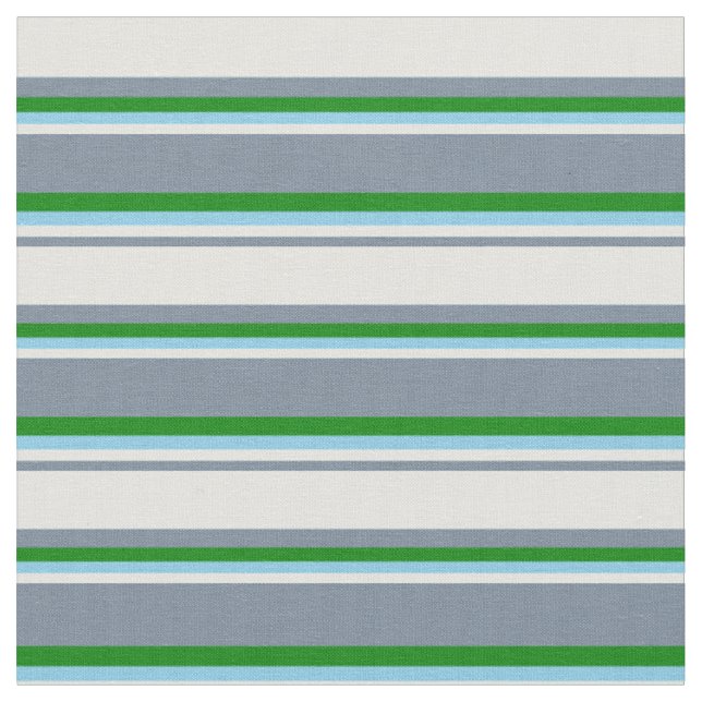 Light Slate Grey, Light Cyan, Sky Blue, and Green Fabric (Close Up)