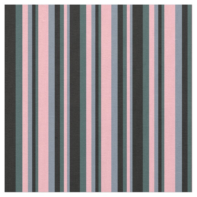 Light Slate Grey, Pink, Dark Slate Grey & Black Fabric (Close Up)