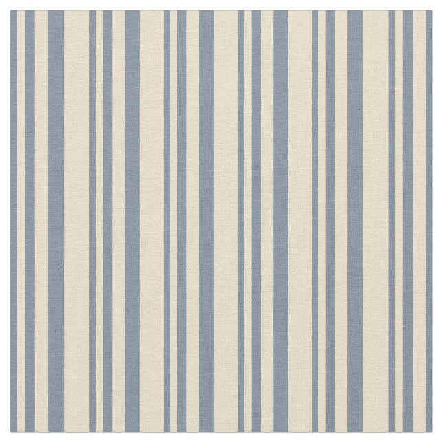 Light Slate Grey & Tan Coloured Stripes Fabric (Close Up)