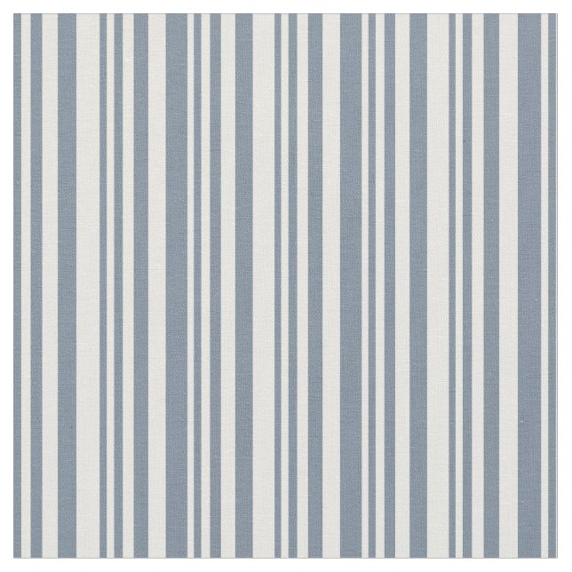 Light Slate Grey & White Stripes Pattern Fabric (Close Up)
