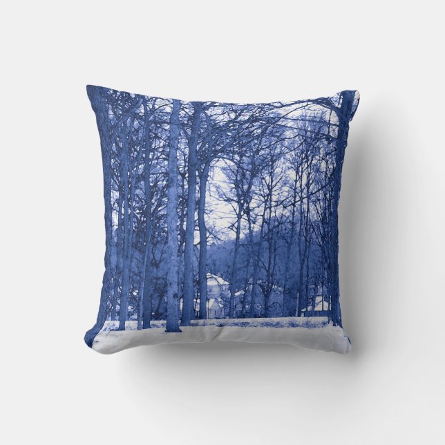 Light Snow (Blue) Cushion (Front)