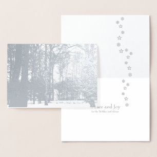 Light Snow (Silver) Holiday Foil Card