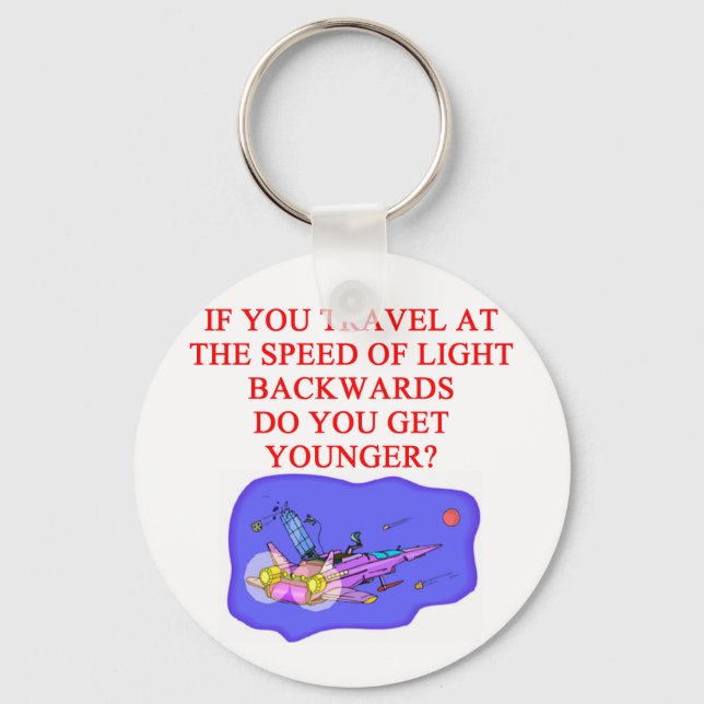 light speed phyisics joke key ring (Front)