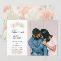 light spring floral Photo Save The Date