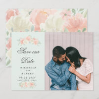 light spring floral Photo Save The Date