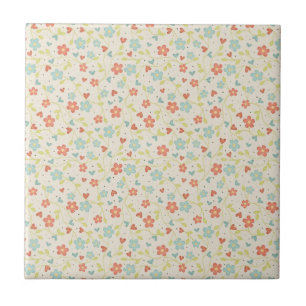 Light Spring Floral Tile