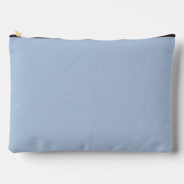 Light Steel Blue Solid Colour Accessory Pouch (Front)