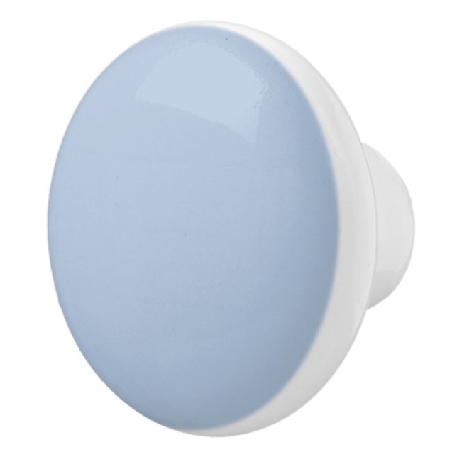 Light Steel Blue Solid Colour Ceramic Knob (Right)