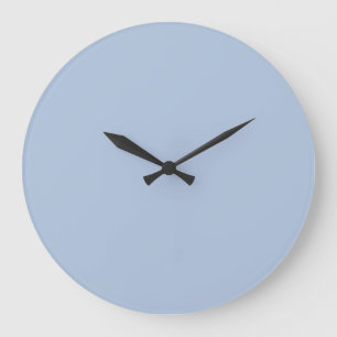 Light Steel Blue Solid Colour Large Clock