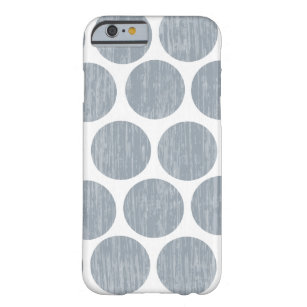 Light Steel Grey Distressed Polka Dot iPhone 6 Barely There iPhone 6 Case