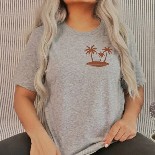 Light Steel Summer Tree Minimalist vacation T-Shirt