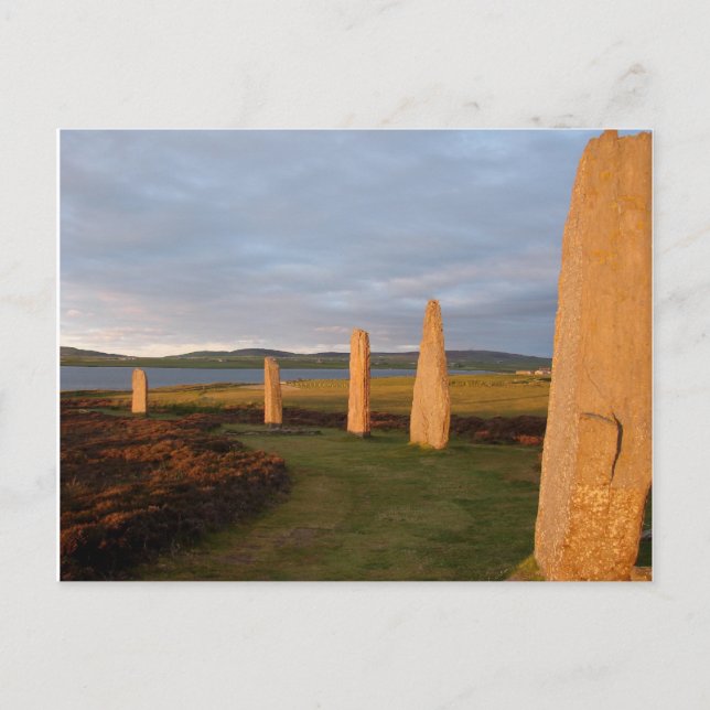 Light Stone Sunset Postcard (Front)