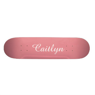 Light Strawberry Pink Customisable Skateboard