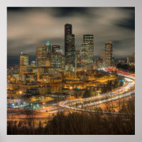 Light streaks from cars at night