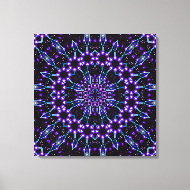 Light Structures Mandala Canvas Print (Front)