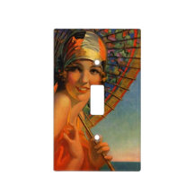 Light Switch Cover Parasol Flapper Pin-up Cloche