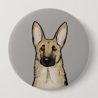 Light Tan and Black German Shepherd Dog | Pet Art
