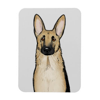 Light Tan German Shepherd Dog | Cute Pet Art Magnet