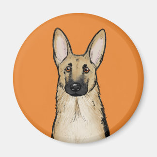 Light Tan German Shepherd Dog | Cute Pet Lover's Magnet