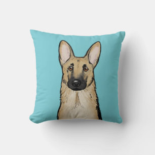 Light Tan German Shepherd Dog Decorative Art Cushion