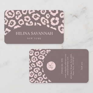 Light Taupe Cheetah Skin Business Card