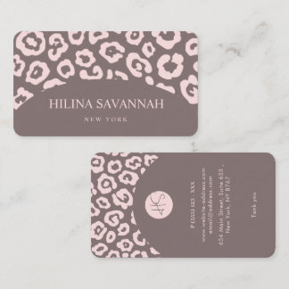 Light Taupe Cheetah Skin Business Card