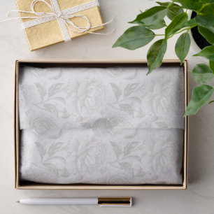 Light Taupe Chinoiserie Peonies Tissue Paper