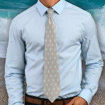 Light Taupe Sand Dollar Patterned Grooms Tie<br><div class="desc">Sand dollar patterned tie in light taupe colour. White sand dollars make a small pattern on a grey-brown colour, and is perfect for a beach wedding groom and / or his groomsmen. The design is subtle and beachy with a neutral palette that will match any tropical or summer wedding theme....</div>