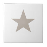 Light Taupe Star Tile<br><div class="desc">Light Taupe Star Ceramic Tile.  Stars are always in fashion!</div>