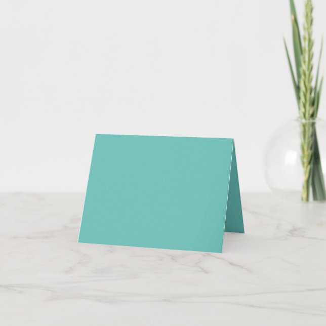 Light Teal #6BC388 Folded Thank You Card (Front)