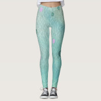 Light Teal and Orchid Purple Paint Splatter Print