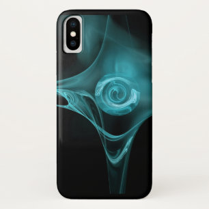LIGHT TEAL BLUE FRACTAL ROSE Case-Mate iPhone CASE
