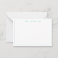 Light Teal Green Professional Simple Thin Border