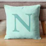 Light Teal Initial Letter Trendy Pastel Mint Blue  Cushion<br><div class="desc">Light Teal Initial Letter Trendy Pastel Mint Blue Colour. You can choose to add your initial or the initial of a loved one. Whether it's a heartfelt gift for someone dear to you or a personal treat, the choice is yours. You can also remove the personalisation and enjoy the elegant...</div>
