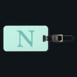 Light Teal Initial Letter Trendy Pastel Mint Blue  Luggage Tag<br><div class="desc">Light Teal Initial Letter Trendy Pastel Mint Blue Colour. You can choose to add your initial or the initial of a loved one. Whether it's a heartfelt gift for someone dear to you or a personal treat, the choice is yours. You can also remove the personalisation and enjoy the elegant...</div>
