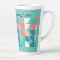 Light Teal Mid-Century Mod Geometric 1960s Style