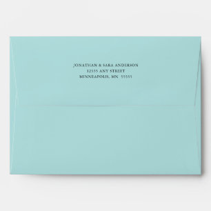 Light Teal Return Address 5x7 A7  Envelope
