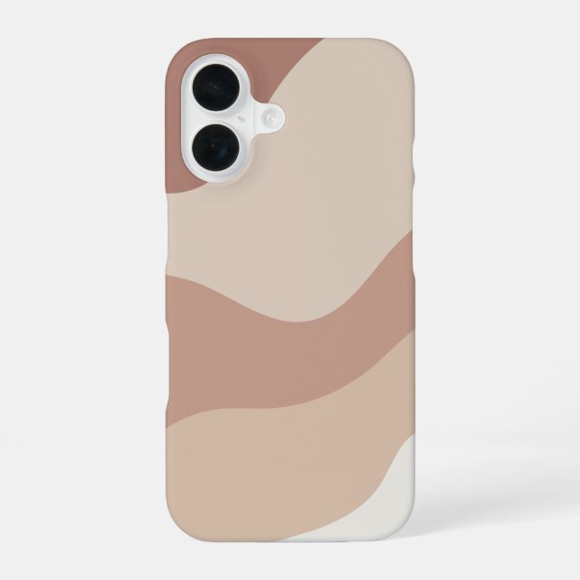 Light Terracotta Boho Colour Flow iPhone 16 Case (Back)