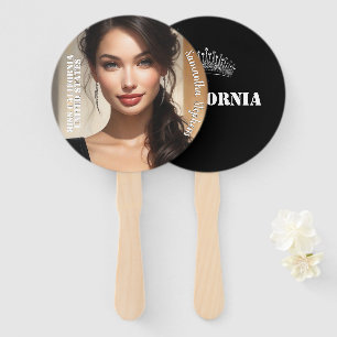 Light Text Pageant Fan Wavers - Set of 10 Fans