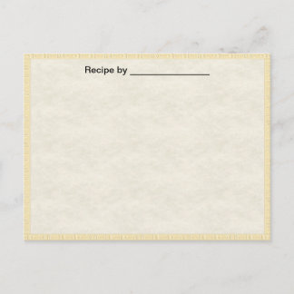 Light Textured Recipe Blank #1 Card
