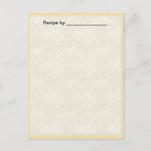 Light Textured Recipe Blank #2 Card