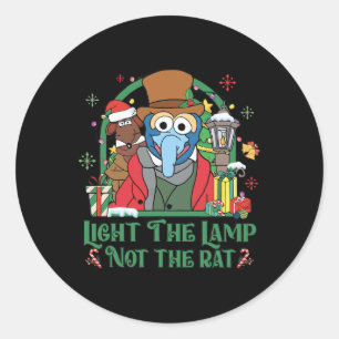 Light The Lamp Not The Rat Funny Christmas 2 Classic Round Sticker