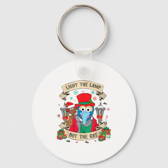 Light The Lamp Not The Rat Funny Christmas Matchin Key Ring (Front)