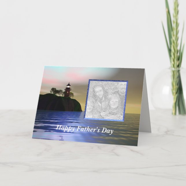 Light the Way Father's Day (photo frame) Card (Front)